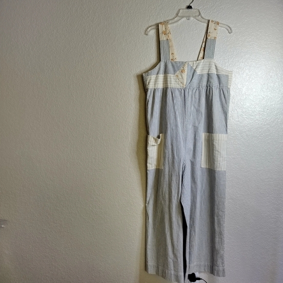 Madewell x The New Denim Project Patchwork Jumpsuit sz M - Picture 2 of 9